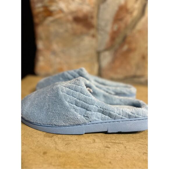 Muk Luks Women’s Slippers Size L 9-10 Blue Comfort Memory Foam Slippers Clogs NW - Picture 9 of 10